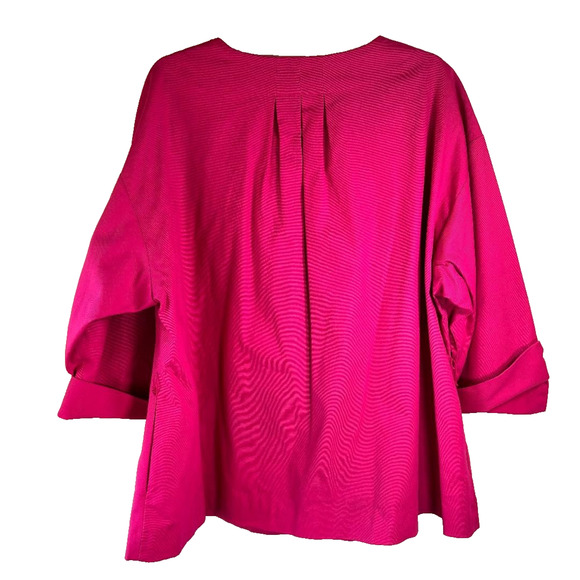 Apostrophe Jacket Women's Size 24W Pink Boho Preppy - Picture 2 of 7